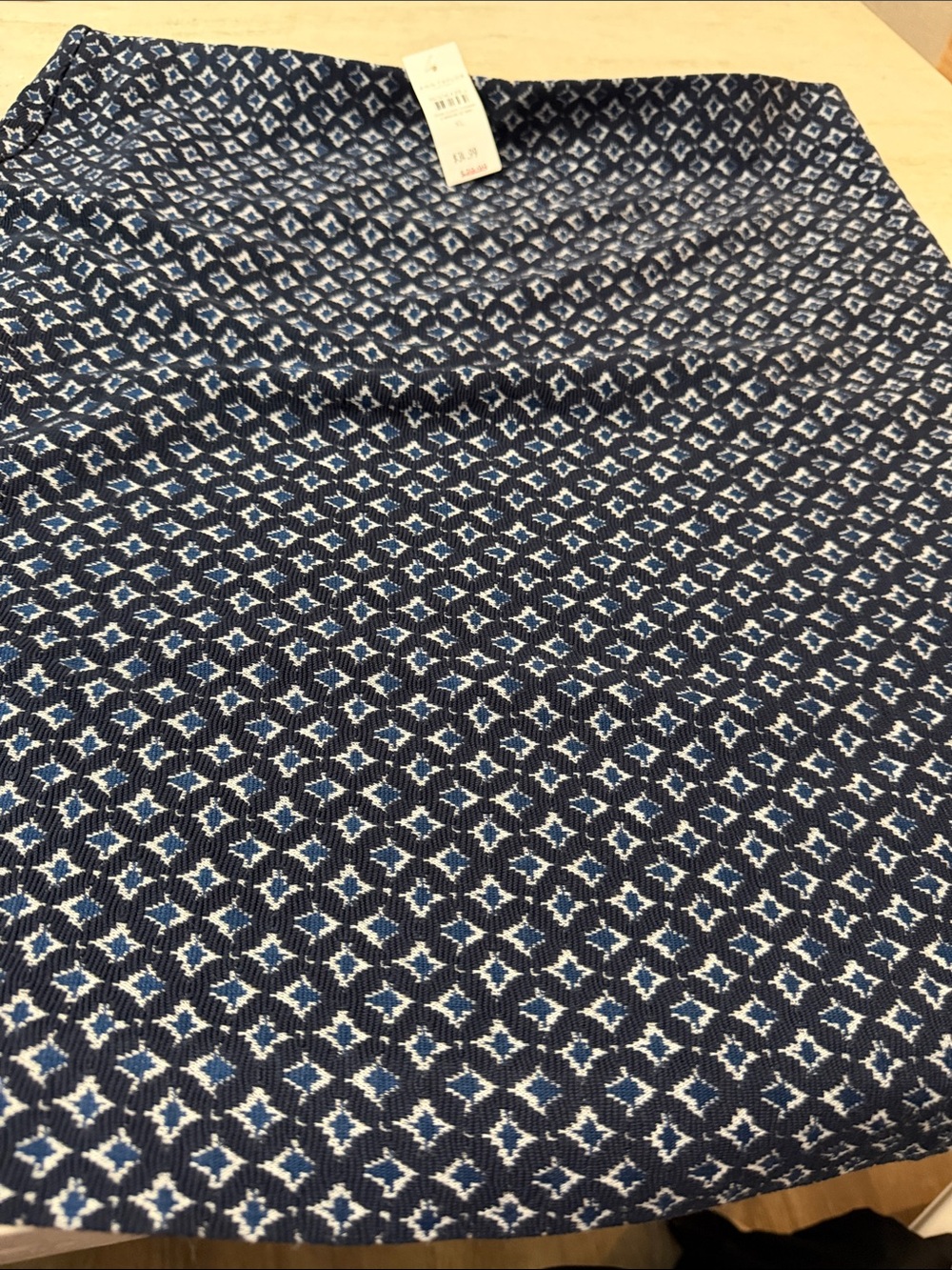 Ann Taylor Factory Navy and White Geometric Knit Skirt